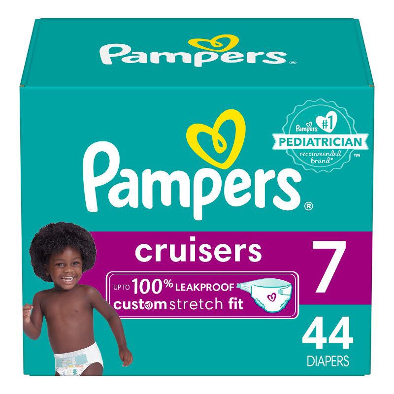 slide 1 of 1, Pampers Cruisers Diapers - Size 7 - 44ct, 44 ct