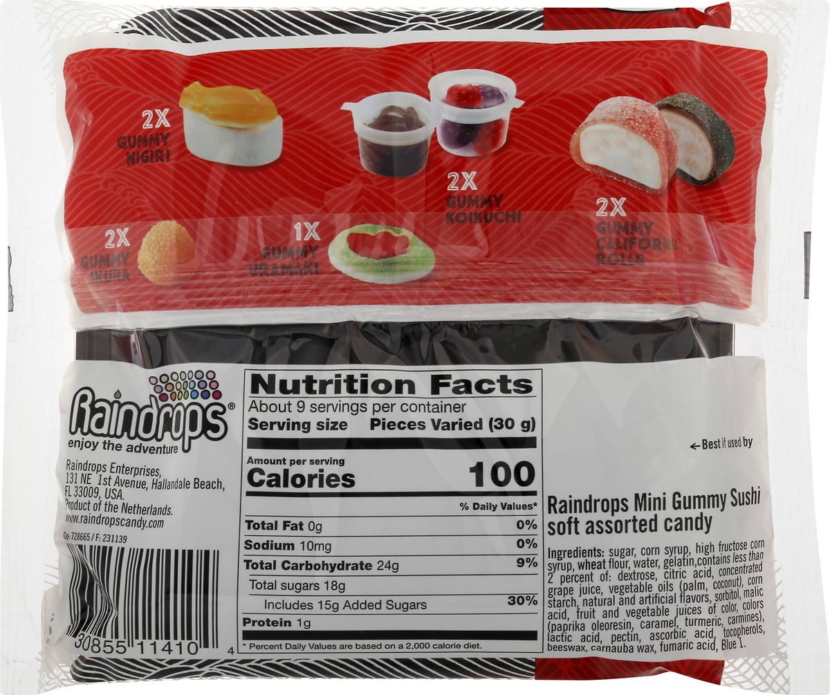 slide 10 of 13, Raindrops Gummi Sushi Tray 3 Oz, 3 oz