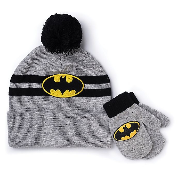 slide 1 of 1, Batman Toddler Hat and Mitten Set - Grey, 2 ct