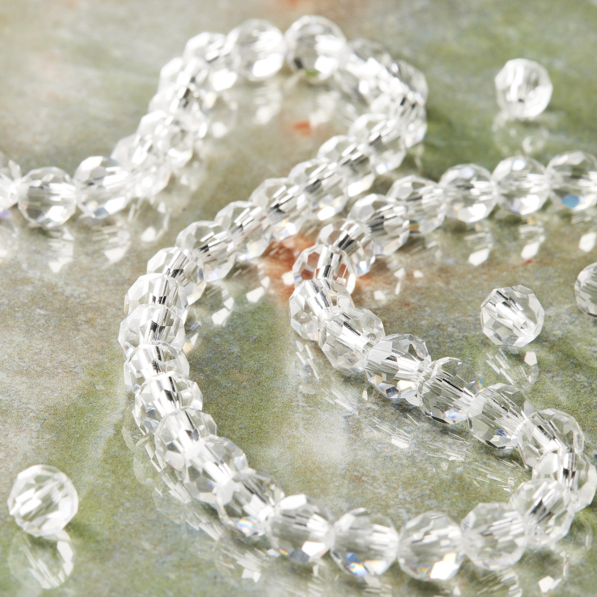 slide 2 of 3, Crystal Glass Faceted Round Beads, 6mm By Bead Landing, 6 mm