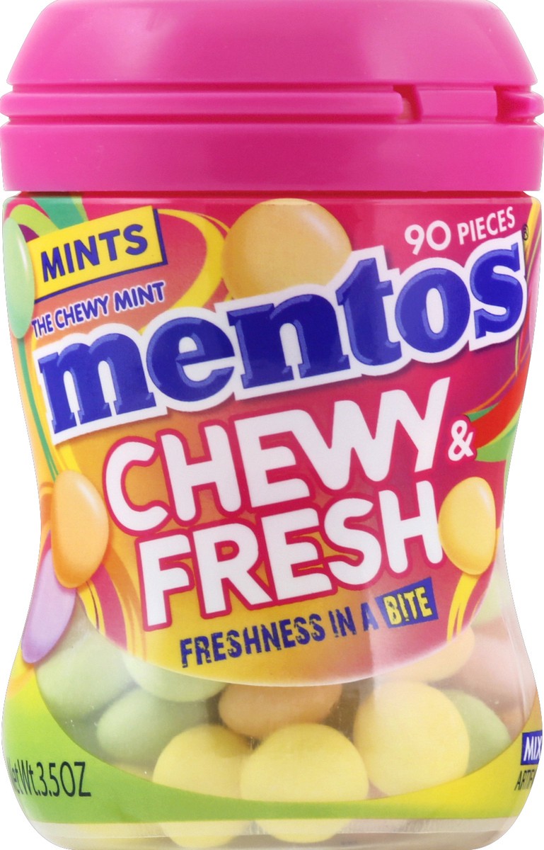 slide 5 of 7, Mentos Chewy Fresh Mixed Fruit Mints, 90 ct