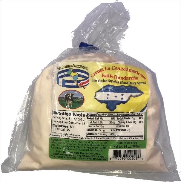 slide 1 of 1, La Centro Americana Lca Crm Hondurena, 14 oz