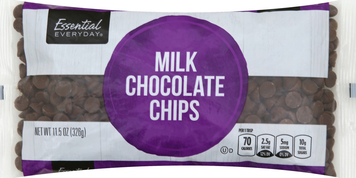 slide 2 of 6, Essential Everyday Milk Chocolate Chips, 11.5 oz