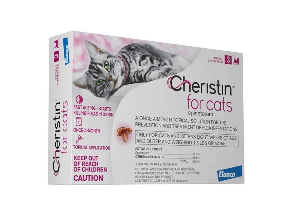 slide 3 of 4, Cheristin Insect Prevention Supplement for Cats, 3 ct