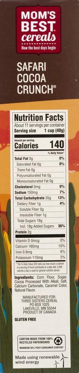 slide 8 of 13, Mom's Best Family Size Gluten Free Sweetened Corn Puff Safari Cocoa Crunch Cereal 16 oz, 16 oz