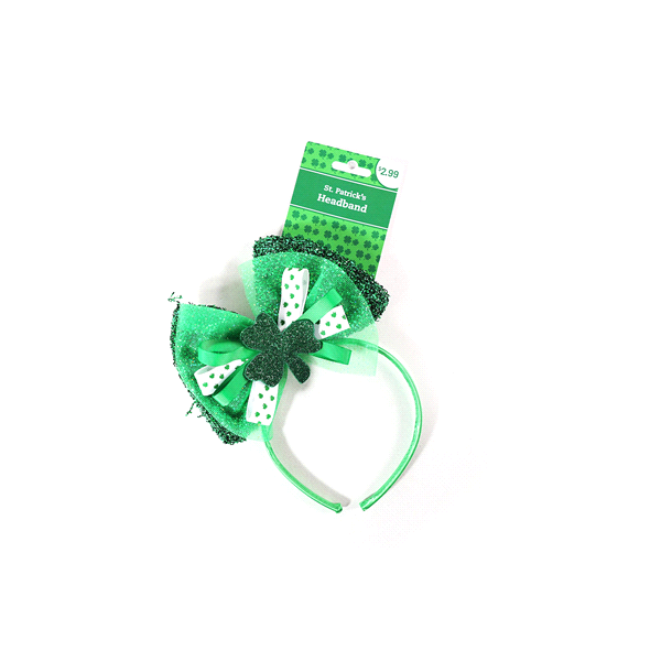 slide 1 of 1, Meijer St. Patrick's Day Headband, Shamrock Ribbon, 1 ct