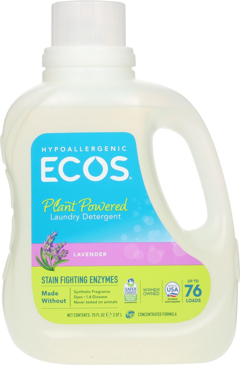 slide 9 of 11, ECOS Plant Powered Lavender Laundry Detergent 70 fl oz,