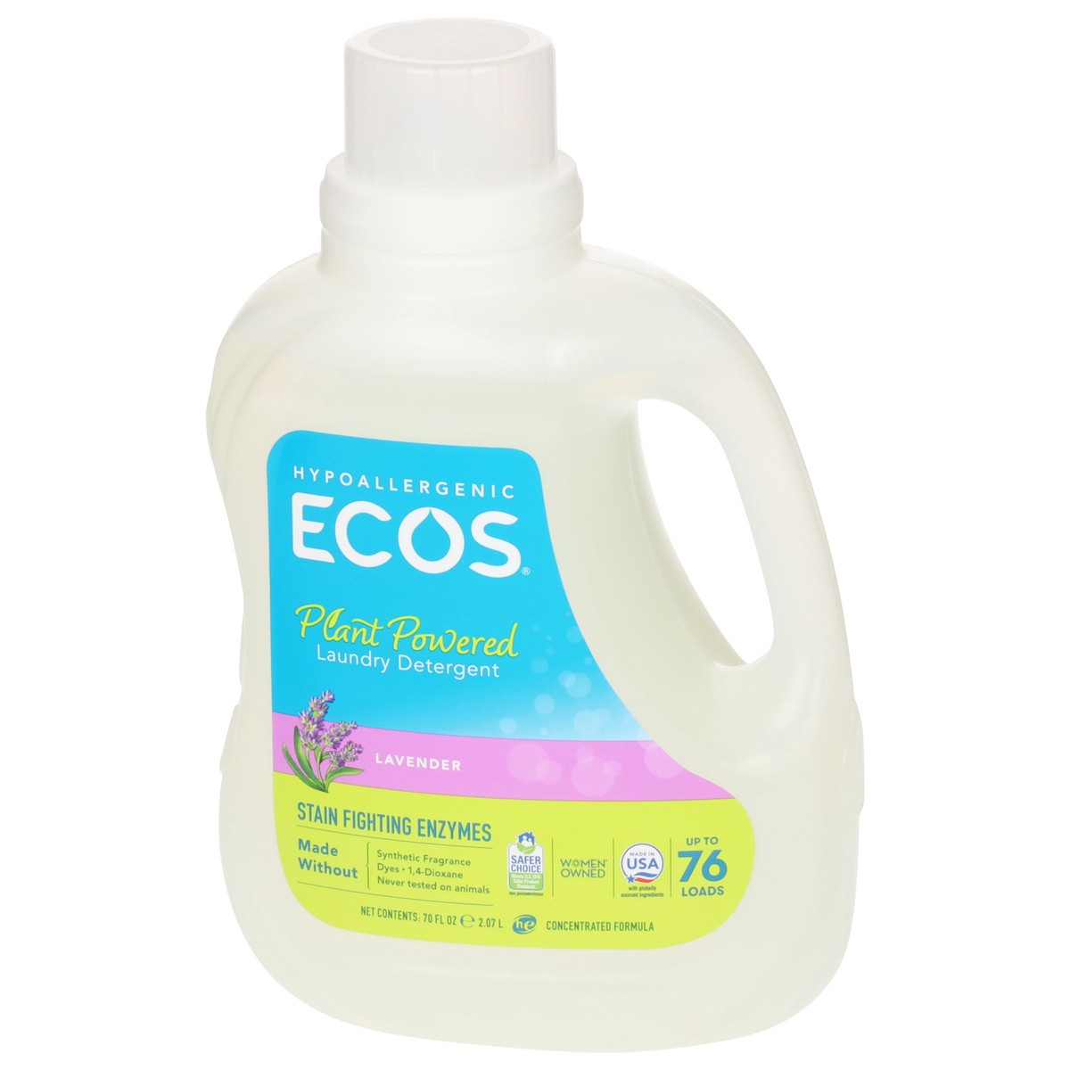 slide 4 of 11, ECOS Plant Powered Lavender Laundry Detergent 70 fl oz,