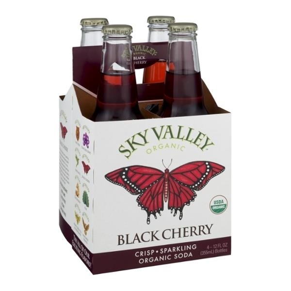 slide 1 of 1, Sky Valley Organic Black Cherry Glass Bottles - 4 ct; 12 fl oz, 4 ct; 12 fl oz