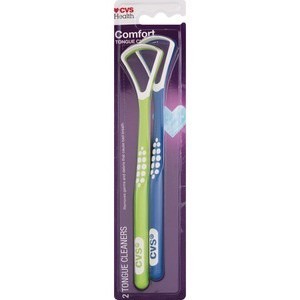 slide 1 of 1, CVS Health Comfort Tongue Brush, 2 ct