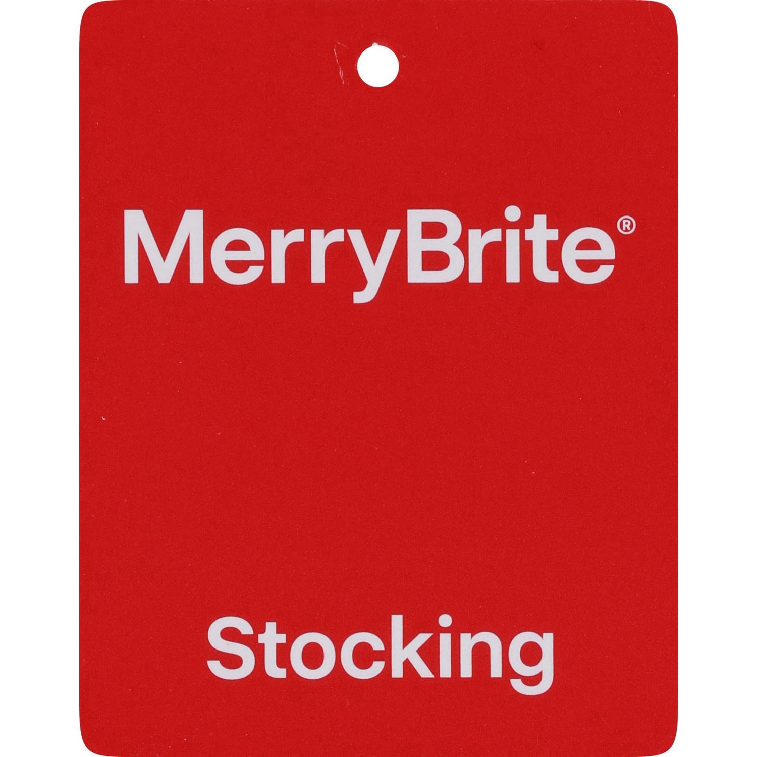 slide 2 of 3, Merry Brite Plush "c" Monogram Stocking, Red, 21 In, 1 ct