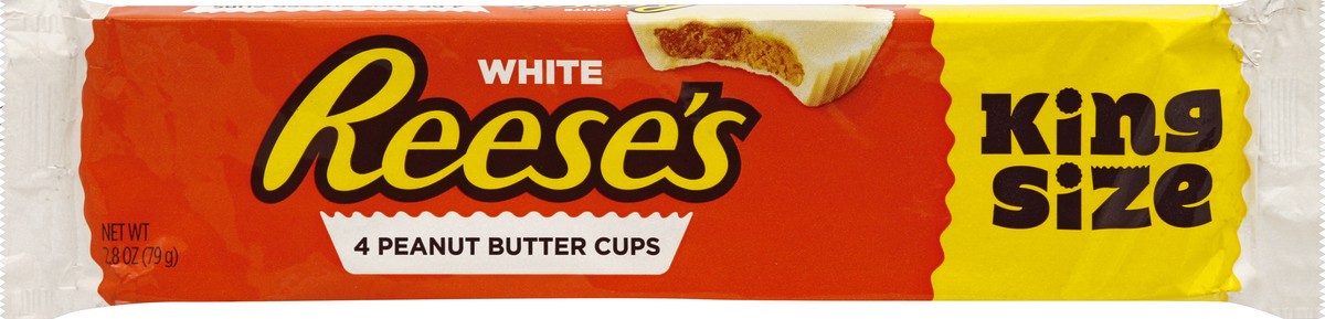 slide 6 of 6, Reese's White Creme King Size Peanut Butter Cups, Candy Pack, 2.8 oz, 2.8 oz