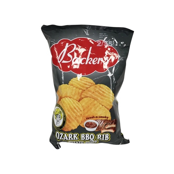 slide 1 of 1, Backer's Ozark BBQ Potato Chips, 10 oz