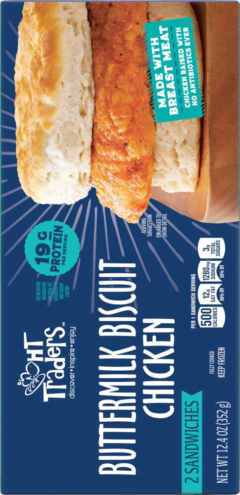 slide 4 of 4, HT Traders™ Buttermilk Biscuit Chicken Breakfast Sandwiches, 2 ct