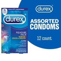 Durex Pleasure Pack Lubricated Condoms