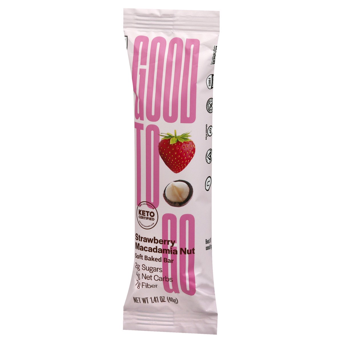 slide 6 of 9, Good to Go Strawberry Macadamia Nut Soft Baked Bar 1.41 oz, 1.41 oz