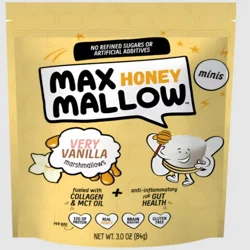 MAX MALLOWS Know Brainer Foods Max Honey Mini Mallows Very Vanilla 3oz