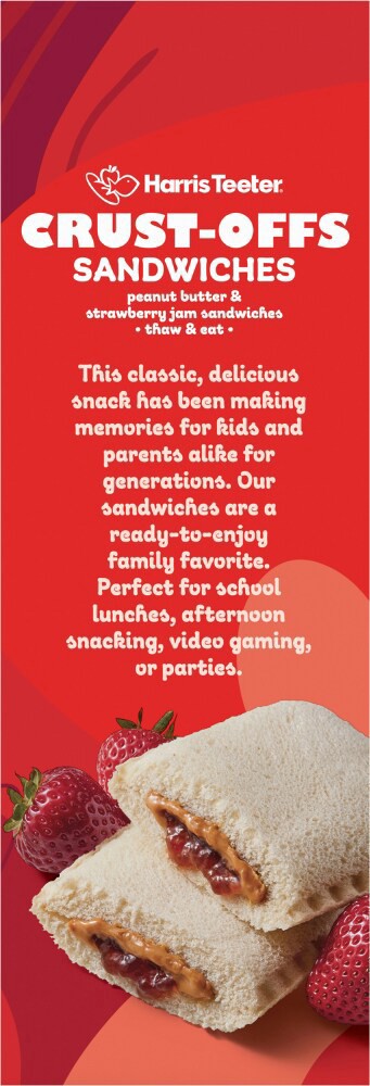 slide 4 of 5, Harris Teeter® Crust-Offs Peanut Butter & Strawberry Jam Sandwiches, 4 ct; 2.2 oz