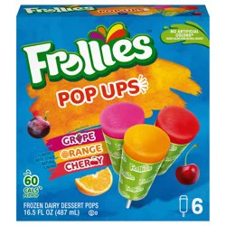 Frollies Grape/Orange/Cherry Frozen Dairy Dessert Pops - 6 Each