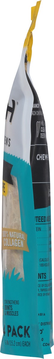 slide 7 of 9, TruRanch 6 Inch Colla-Rolls Peanut Butter + Collagen Recipe Dog Chews 4 Pack, 4 ct