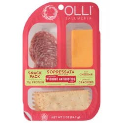Olli Salumeria Sopressata/Cheddar/Crackers Snack Pack 2 oz