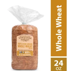 Wholesome Harvest 100% Stone Ground Whole Wheat Bread 24 Oz
