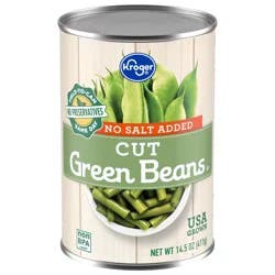 Kroger No Salt Cut Canned Green Beans