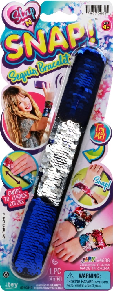 slide 1 of 1, Ja-Ru Slap N Snap Sequin Bracelet, 1 ct