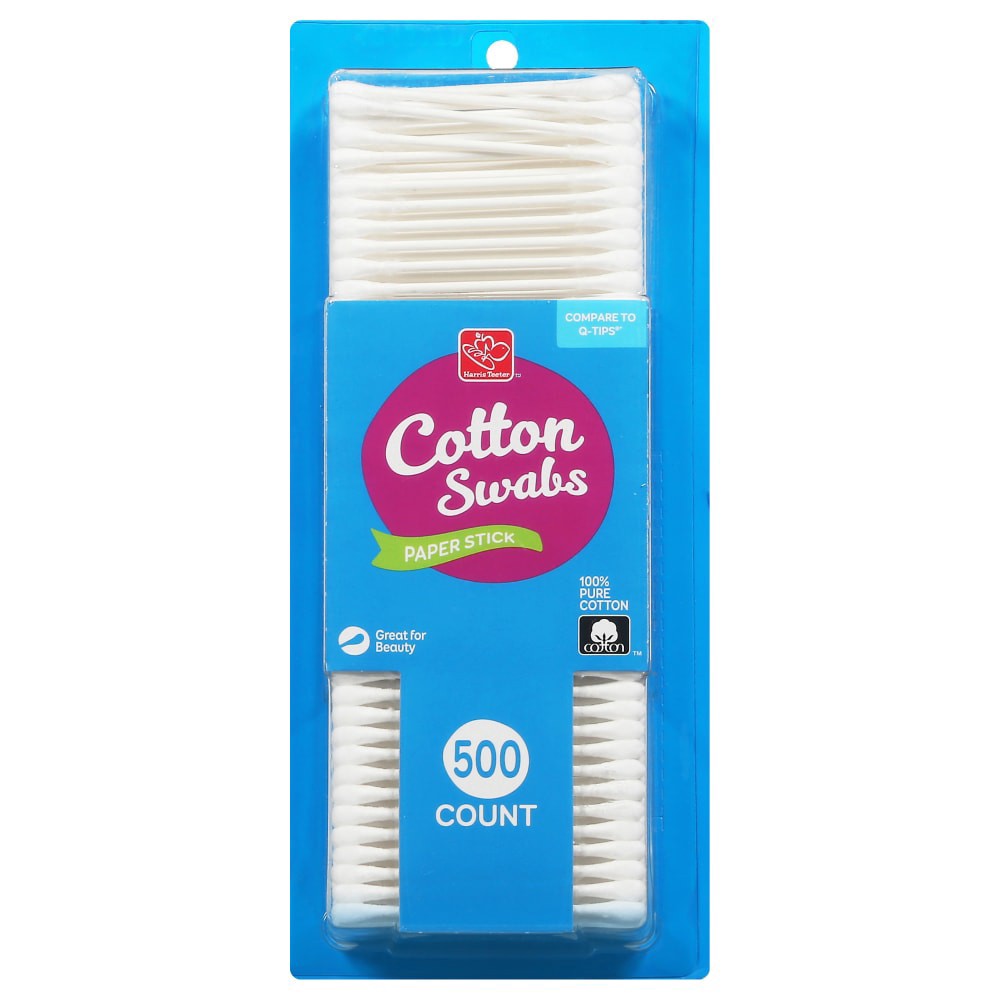 slide 3 of 3, Harris Teeter Paper Stick Cotton Swabs, 500 ct