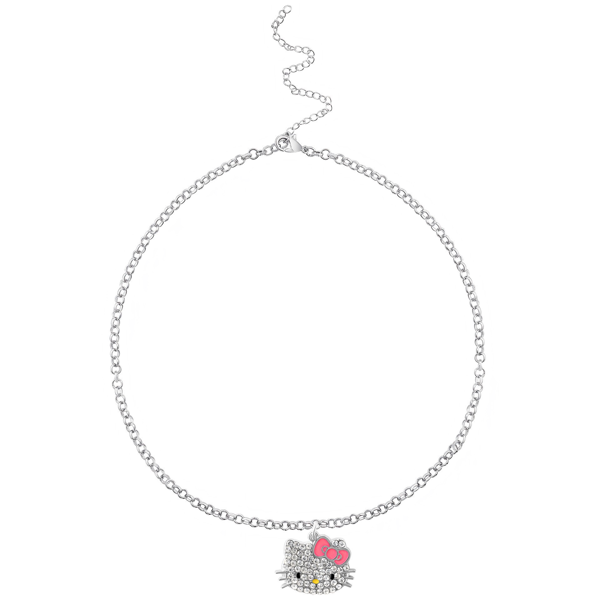 slide 2 of 3, Hello Kitty Silver Glam Charm, 0.96 in x 1.01 in x 0.14 in