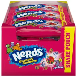 Nerds Rainbow Gummy Clusters Candy Share Pouch 12 - 3 oz Pouches
