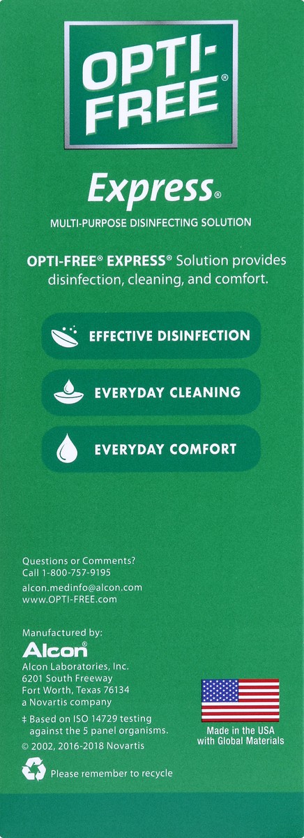 slide 5 of 5, Opti-Free Express Everyday Comfort Contact Lens Solution, 10 oz