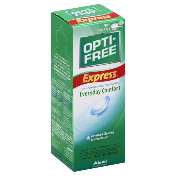 slide 1 of 5, Opti-Free Express Everyday Comfort Contact Lens Solution, 10 oz