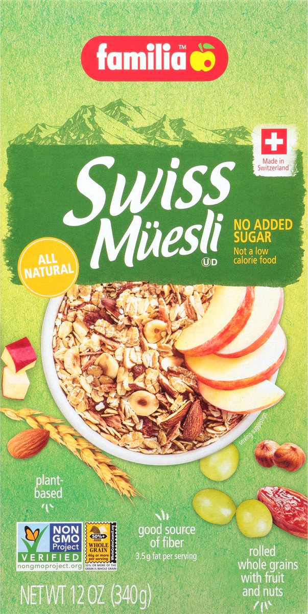 slide 1 of 10, Familia Swiss Muesli No Sugar Added, 12 oz