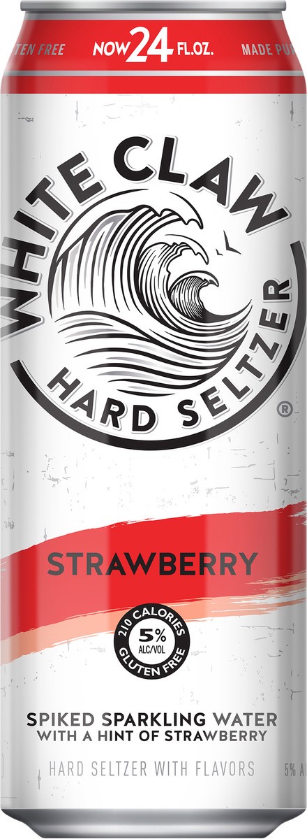 slide 2 of 11, White Claw Strawberry 19.2oz, 19.2 oz