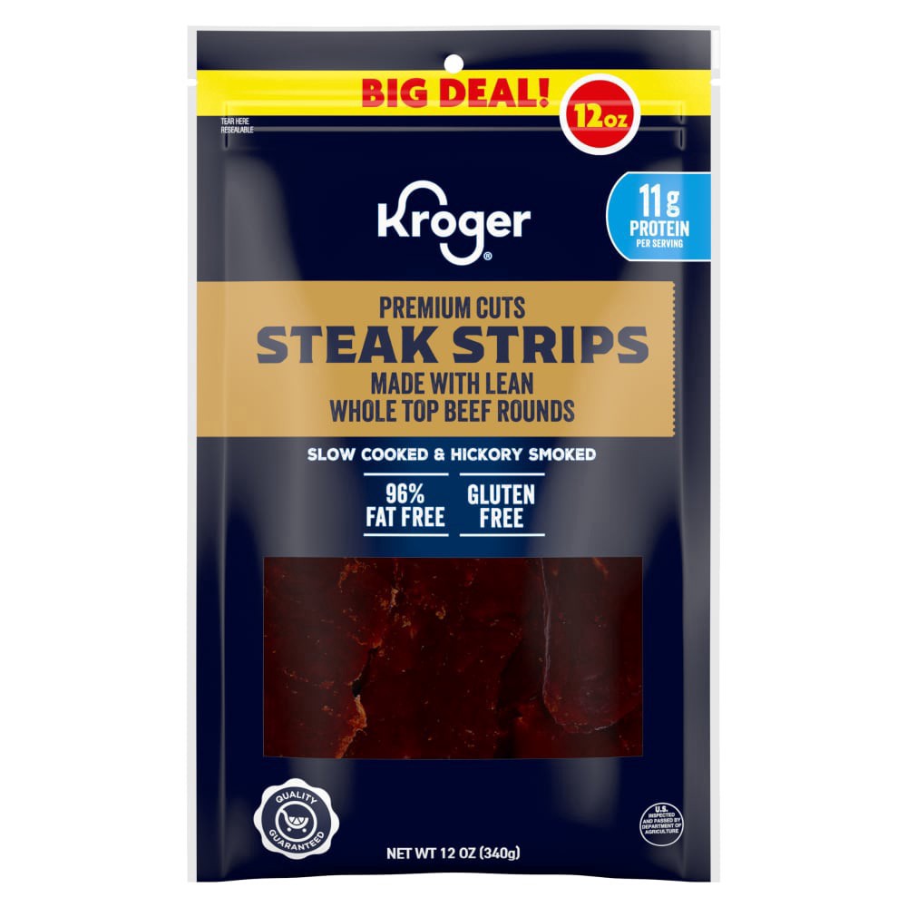 slide 2 of 3, Kroger Original Beef Steak Strips, 12 oz