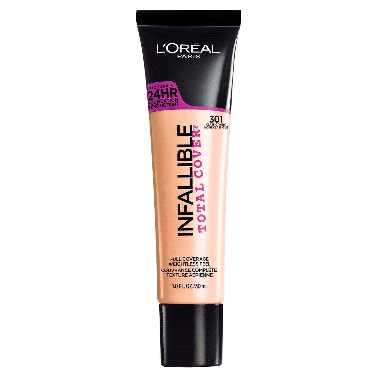 slide 1 of 2, L'Oréal Infallible Total Cover Foundation - Classic Ivory, 1 fl oz