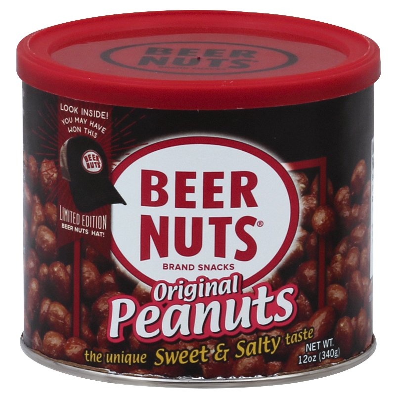 slide 1 of 2, Beer Nuts Peanuts, 12 oz