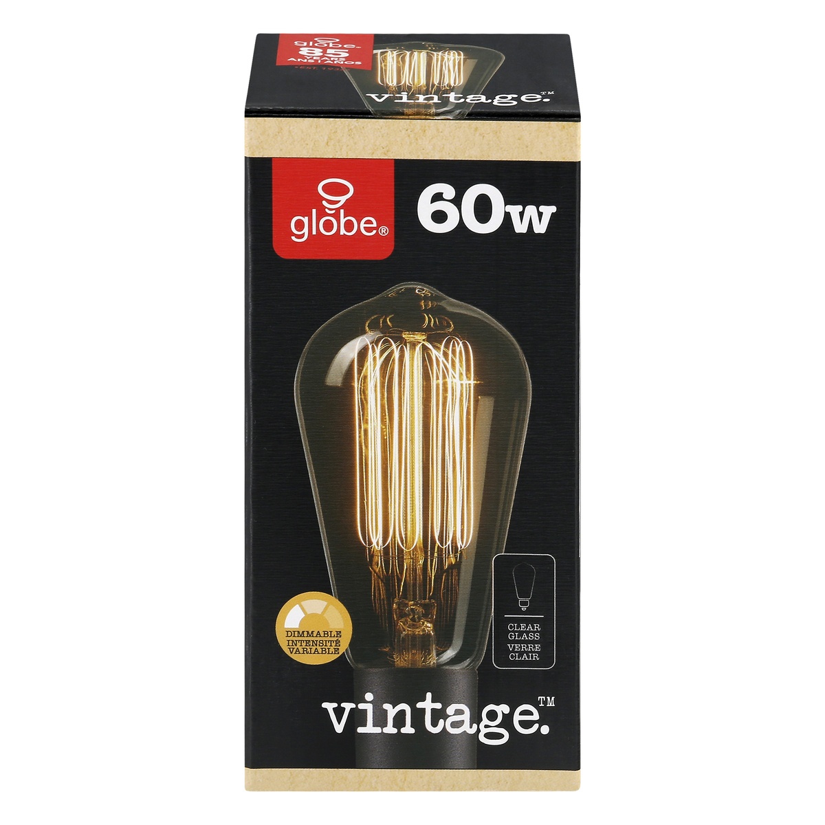 slide 1 of 1, Globe Light Bulb, Incandescent, 60 Watts, 1 ct