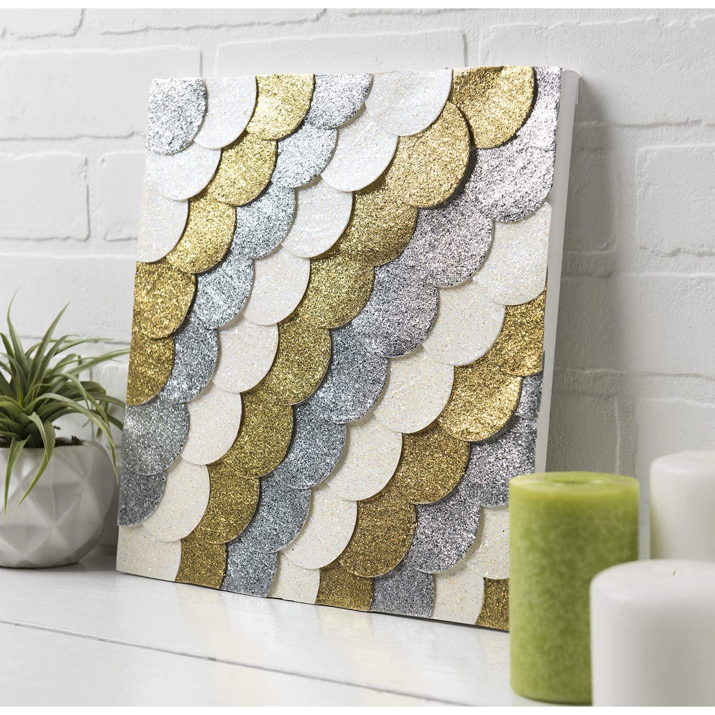 slide 3 of 10, Mod Podge Mega Glitter Waterbased Top Coat Finish, Hologram, 8 fl oz