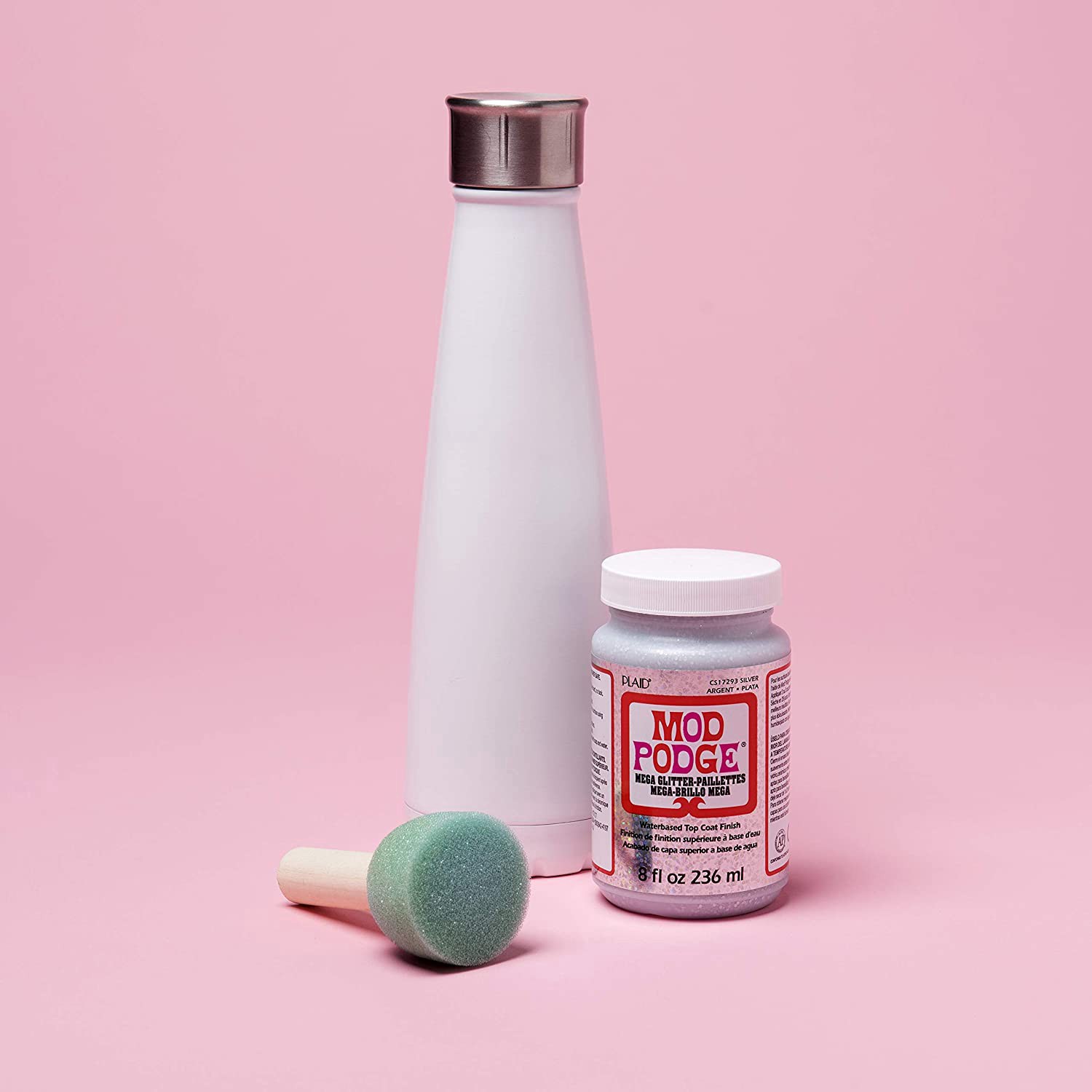 slide 10 of 10, Mod Podge Mega Glitter Waterbased Top Coat Finish, Hologram, 8 fl oz