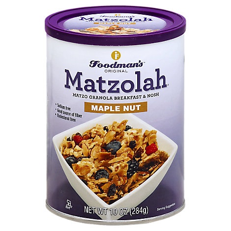 slide 1 of 1, Foodman's Matzolah Maple Nut Matzo Granola, 10 oz