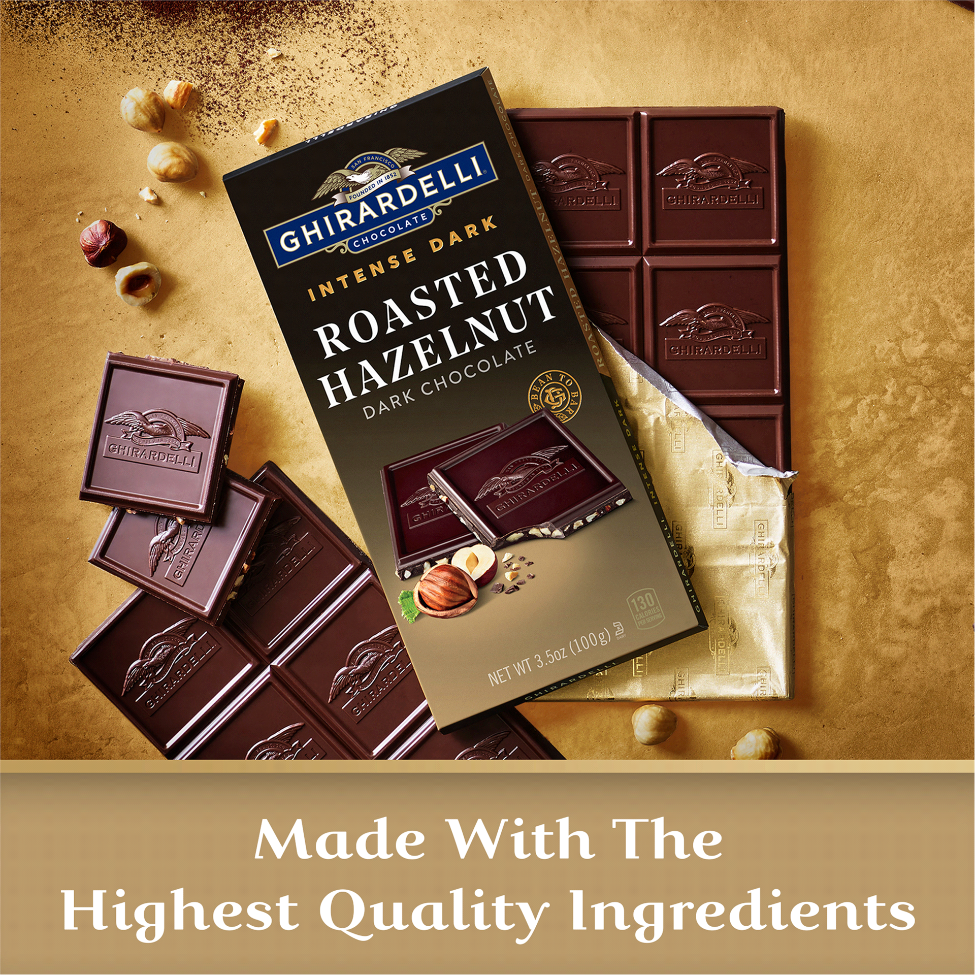 slide 2 of 17, Ghirardelli Intense Dark Hazelnut Heaven Dark Chocolate 3.5 oz, 3.5 oz