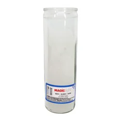 MagicLight Glass Religious Candle - White Wax