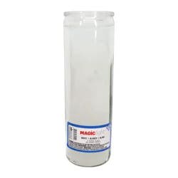 MagicLight Glass Religious Candle - White Wax