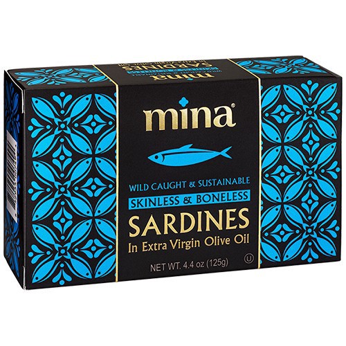 slide 1 of 1, Mina Skinless And Boneless Sardines, 4.4 oz