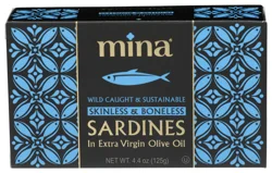 Mina Sardines Skinless and Boneless, 4.4 oz