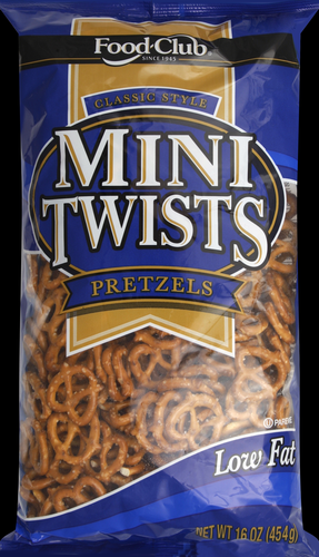 slide 1 of 1, Food Club Mini Twist Pretzels, 16 oz