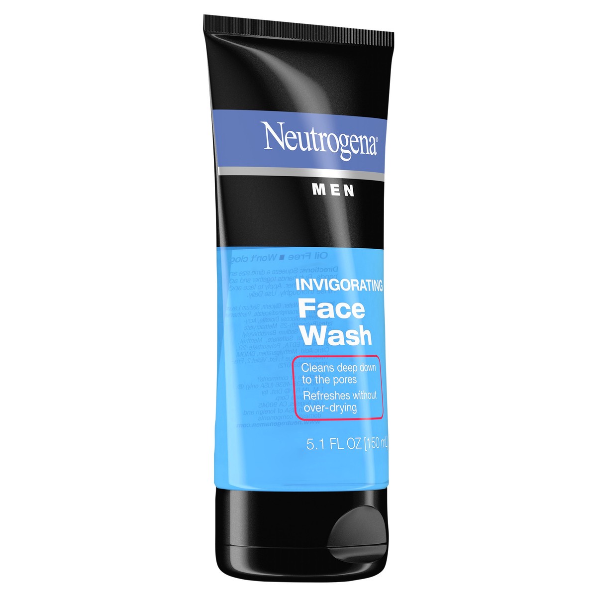 slide 2 of 7, Neutrogena Men's Invigorating Daily Foaming Gel Face Wash, Deep Cleansing, Energizing & Refreshing Oil-Free Facial Cleanser for Men to Improve Skin's Healthy Look, 5.1 Fl. Oz, 5.10 fl oz