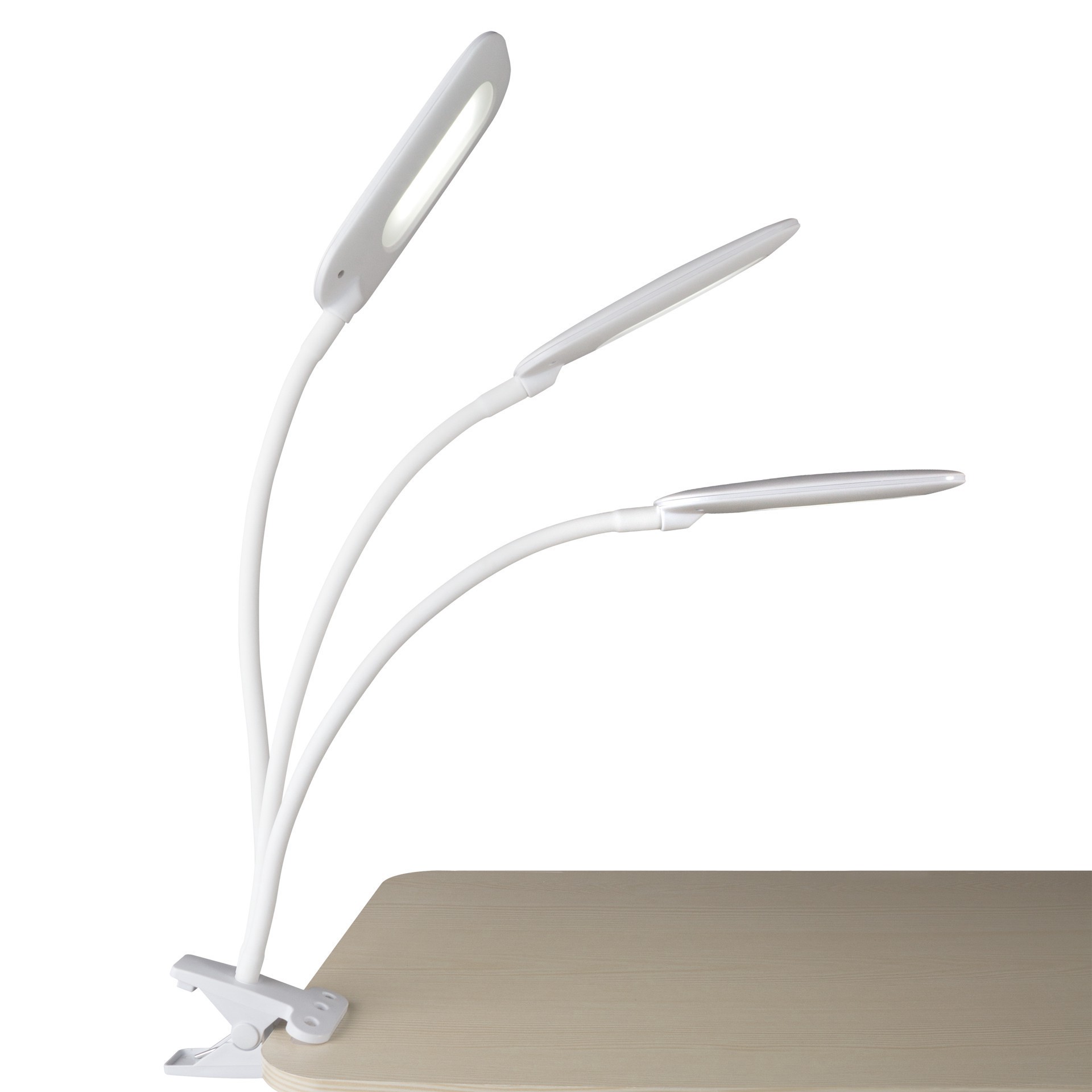 slide 4 of 10, Ott Lite Flexible Soft Touch LED Clip Light, 3.5 in x 2.375 in